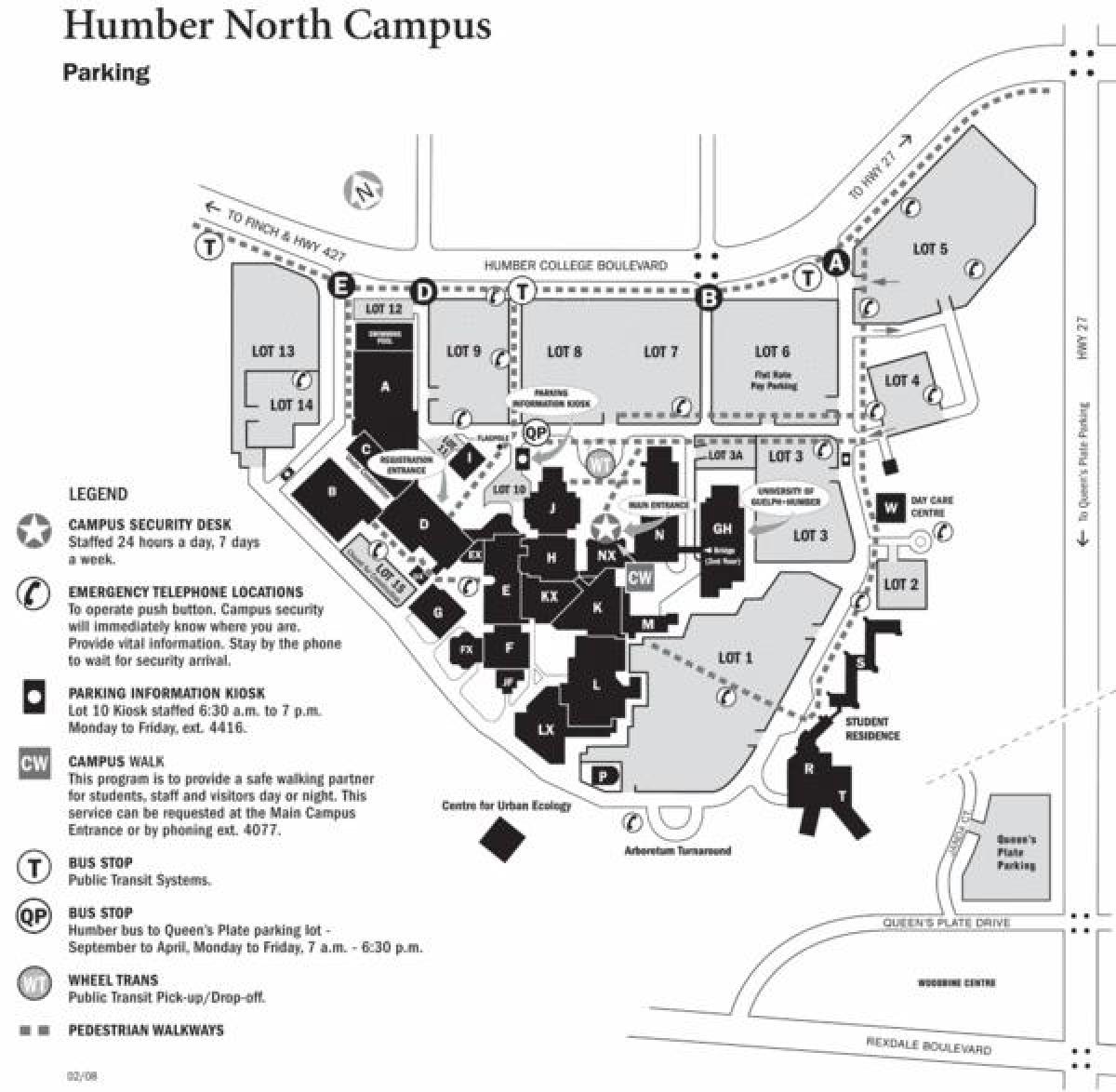 humber college, north campus mapa