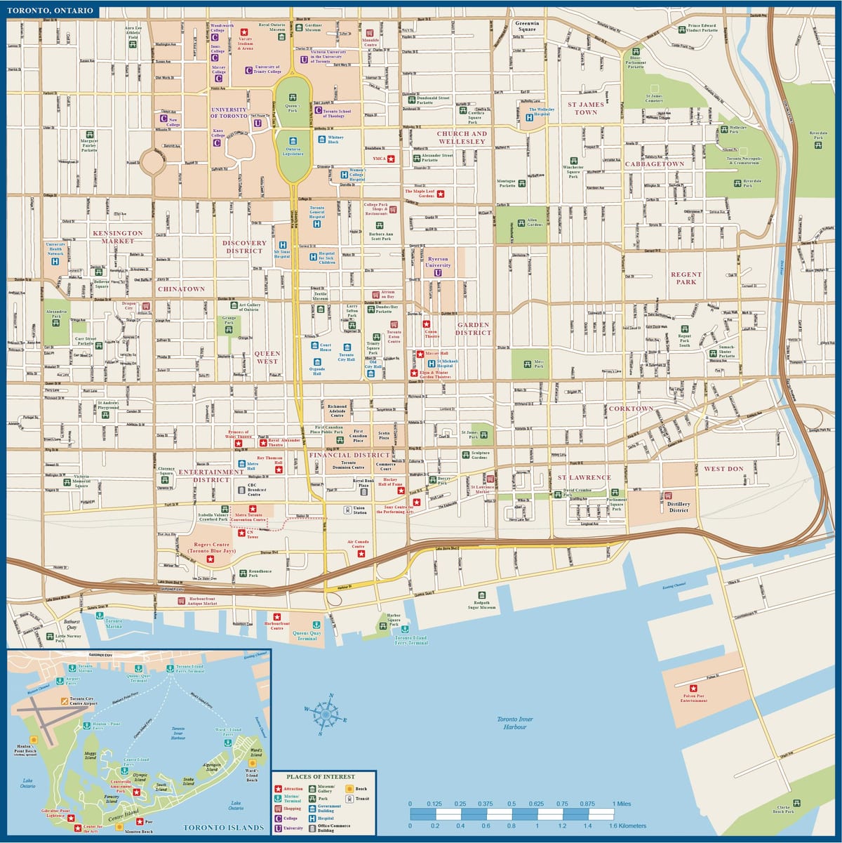 downtown Toronto mapě