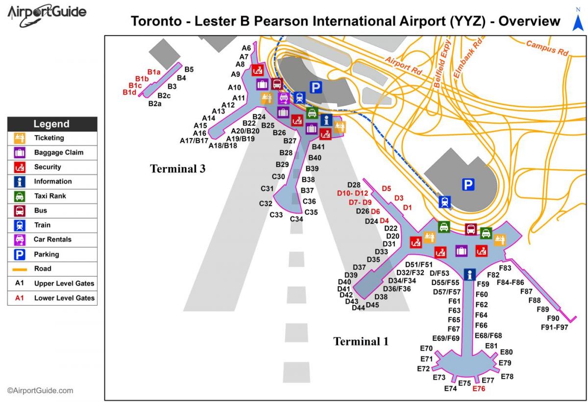 Toronto pearson mapě
