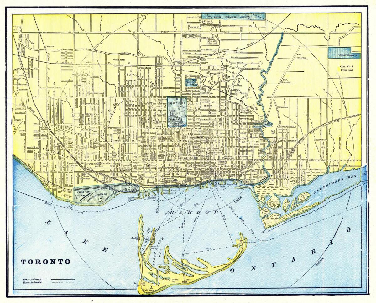 stará mapa Toronto