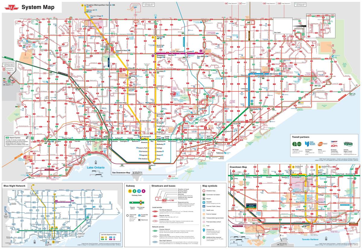 ttc autobus mapa Toronto
