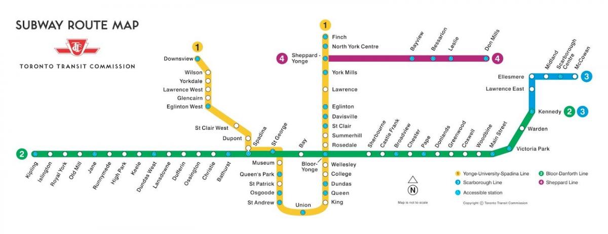 mapa metro Toronto