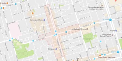 Toronto chinatown mapě