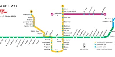 Mapa metro Toronto