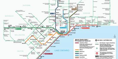 Toronto public transit mapě