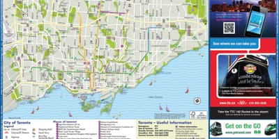 Turistická mapa Toronto
